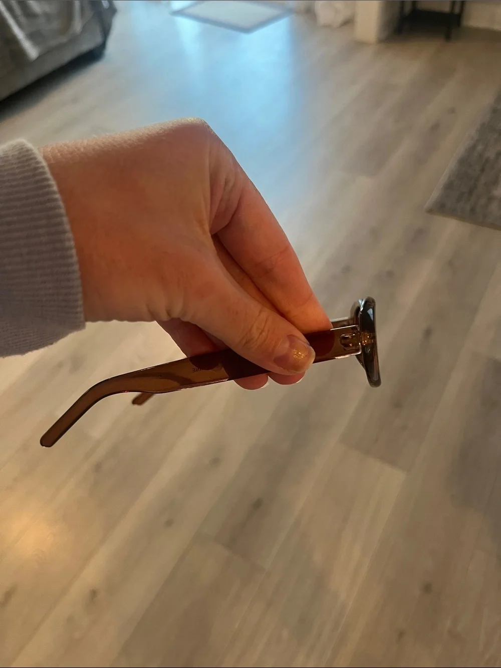 Zara Brown Oval Sunglasses with Brown Gradient Lenses